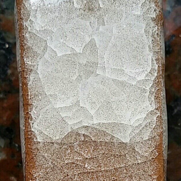Crackle glaze with stained craquelure